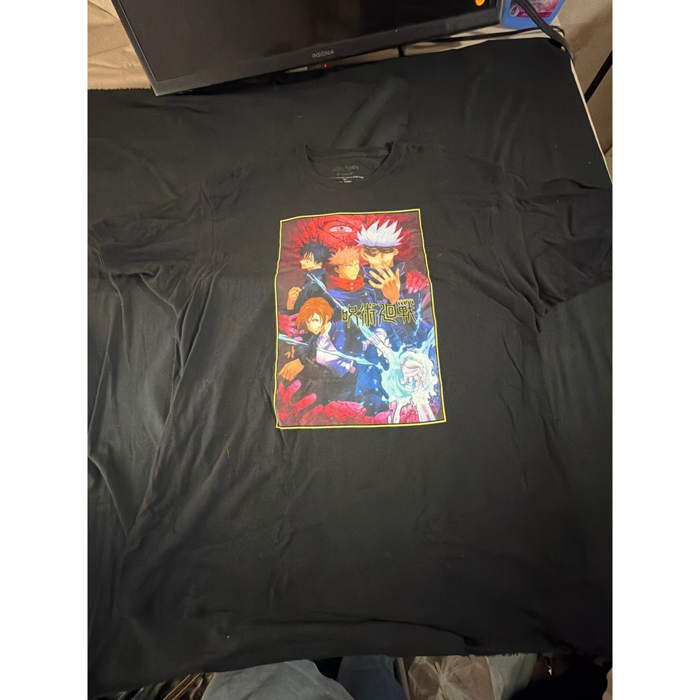 Jujutsu Kaisen Crunchyroll Mens 3XL Black Graphic T-Shirt Anime‎ Cast